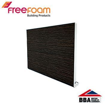 Product image for uPVC 200mm Replacement Fascia Board (18mm Square Edge) 5m - Black Ash