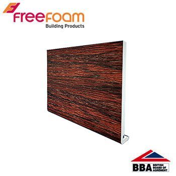 Product image for uPVC 200mm Replacement Fascia Board (18mm Square Edge) 5m - Mahogany