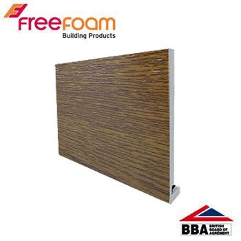 Product image for uPVC 225mm Replacement Fascia Board (18mm Square Edge) 5m - Light Oak