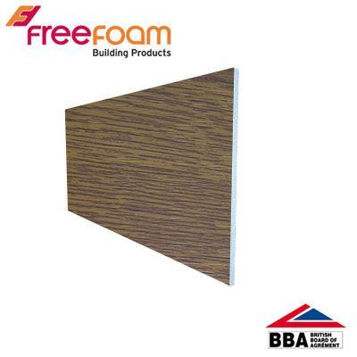 Product image for uPVC 225mm Soffit Board (10mm General Purpose) 5m - Light Oak