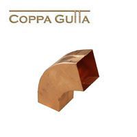 Image of Metal Gutta Copper Square 80x80mm Downpipe 72dg Bend