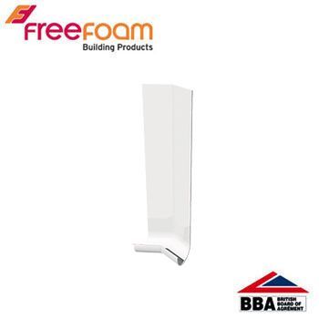 Product image for uPVC Fascia Board Internal Corner (Bullnose) 135d - 300mm White