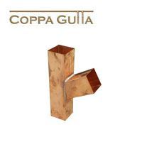Product image for Metal Gutta Copper 80x80mm Square Downpipe Branch
