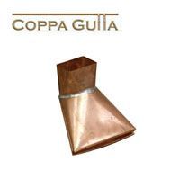Product image for Metal Gutta Copper 80x80mm Square Downpipe Rainwater Dispenser
