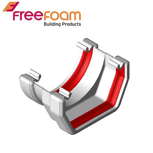 Product image for Freeflow 112mm Square To Round Plastic Guttering Adaptor - White