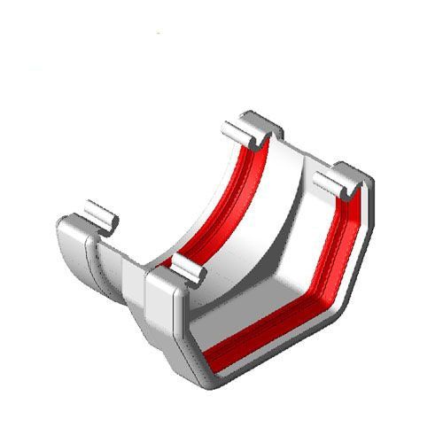 Product image for Freeflow 112mm Square To Round Plastic Guttering Adaptor - White