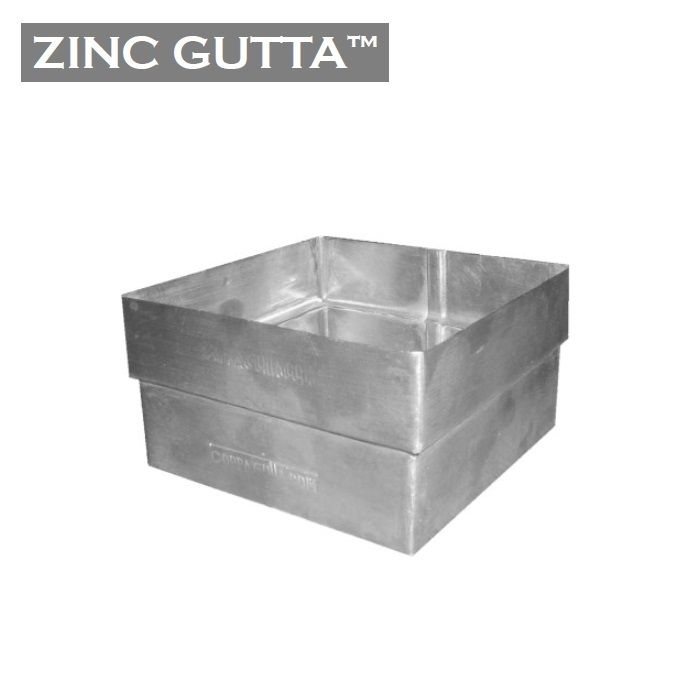 Product image for Metal Gutta Zinc 80x80mm Square Downpipe Connector