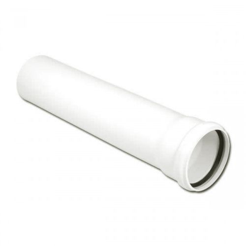 Product image for Brett Martin Soil Pipe Push Fit 3m Single Socket Ended Pipe 110mm - White