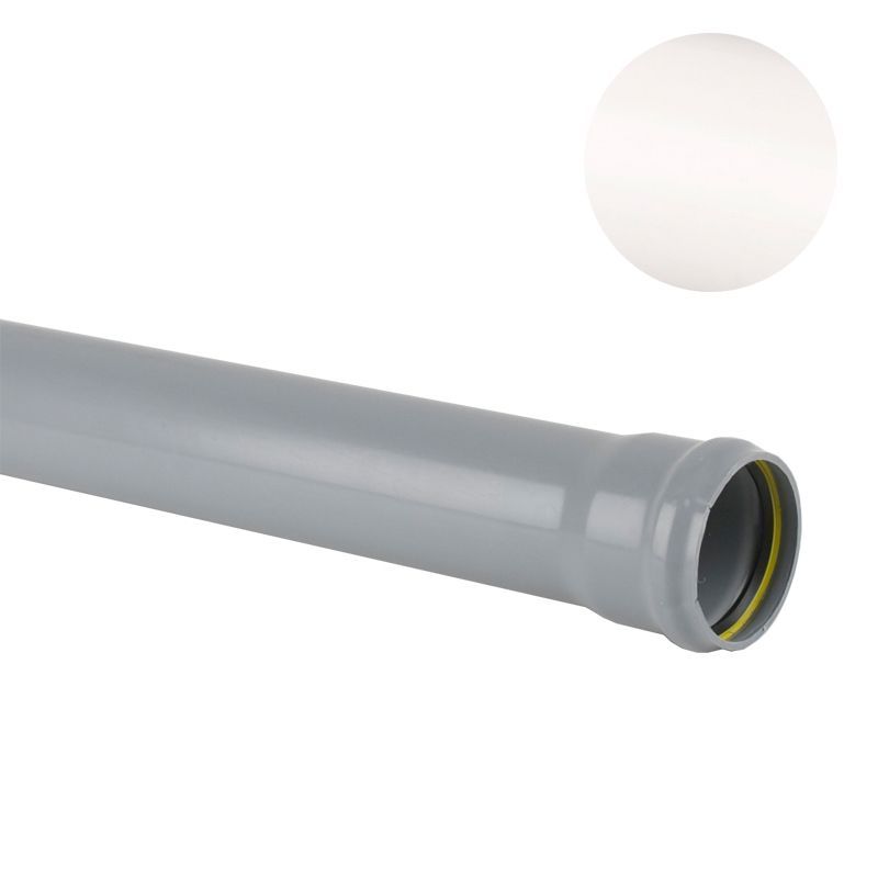 Product image for Brett Martin Soil Pipe Push Fit 3m Single Socket Ended Pipe 110mm - White