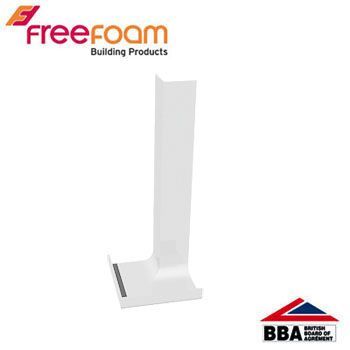 Product image for uPVC Fascia Board Internal Corner (Square Edge) 300mm - White
