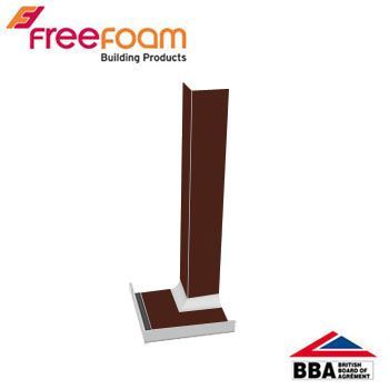 Product image for uPVC Fascia Board Internal Corner (Square Edge) 300mm - Brown