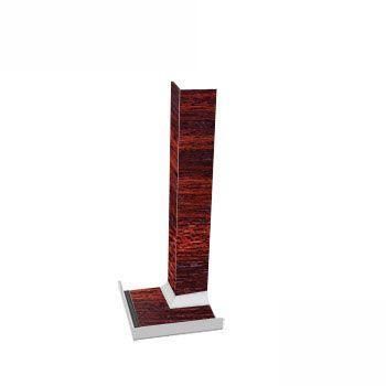 Product image for uPVC Fascia Board Internal Corner (Square Edge) 300mm - Mahogany