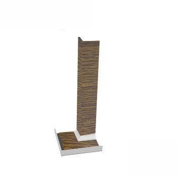 Product image for uPVC Fascia Board Internal Corner (Square Edge) 300mm - Light Oak