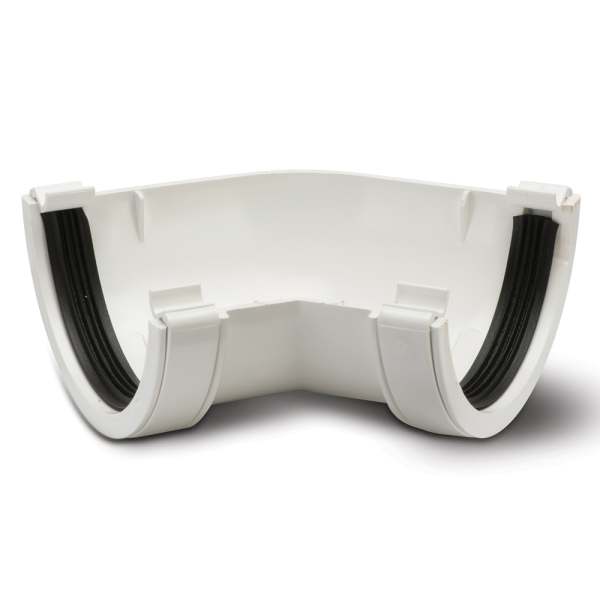 Product image for Half Round Gutter Angle 135 White 112mm
