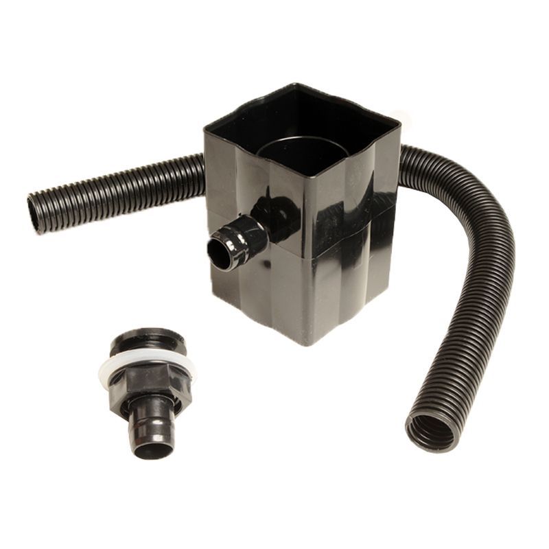 Product image for Brett Martin Plastic Guttering Downpipe Rainwater Diverter - Fits Round & Square Pipes