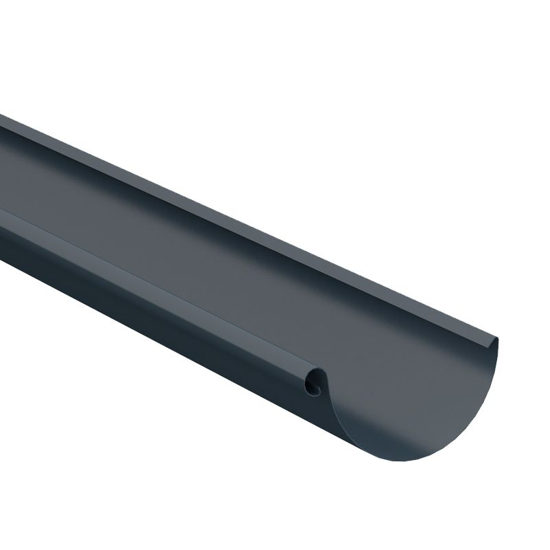 Product image for Lindab 100mm Half Round Steel Guttering - Dark Grey