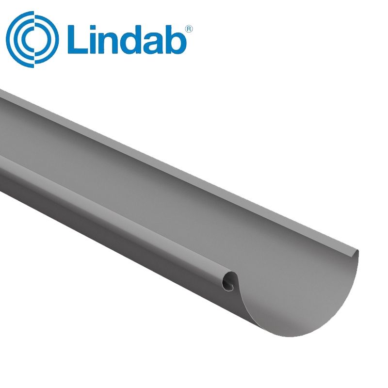 Product image for Lindab 100mm Half Round Guttering - Anthracite Metallic