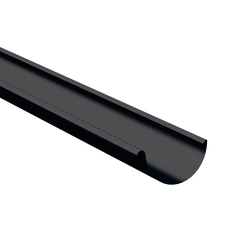 Product image for Lindab 190mm Half Round Steel Guttering - Black