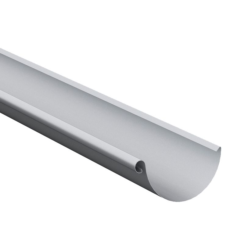 Product image for Lindab 150mm Half Round Steel Guttering - Silver Metallic