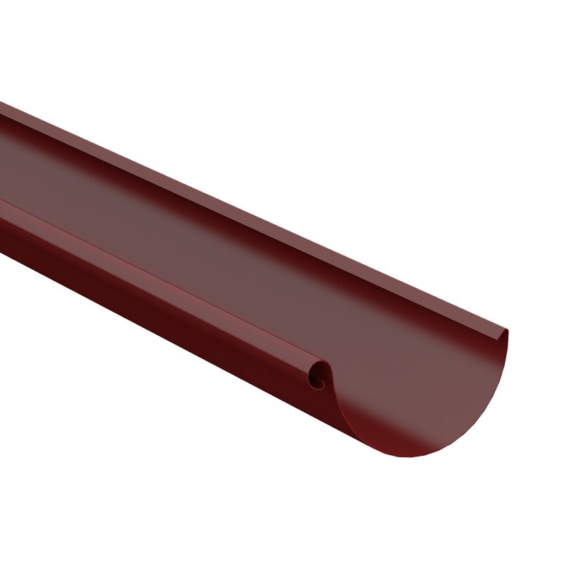 Product image for Lindab 150mm Half Round Steel Guttering - Dark Red