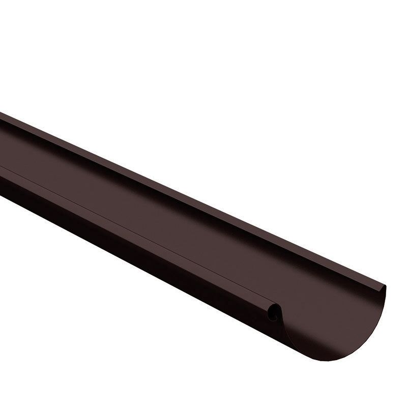 Product image for Lindab 125mm Half Round Gutter - Coffee Brown