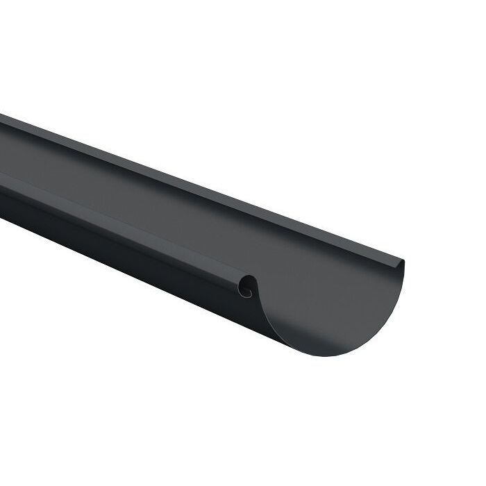 Product image for Lindab 125mm Half Round 2m Gutter - Anthracite Grey