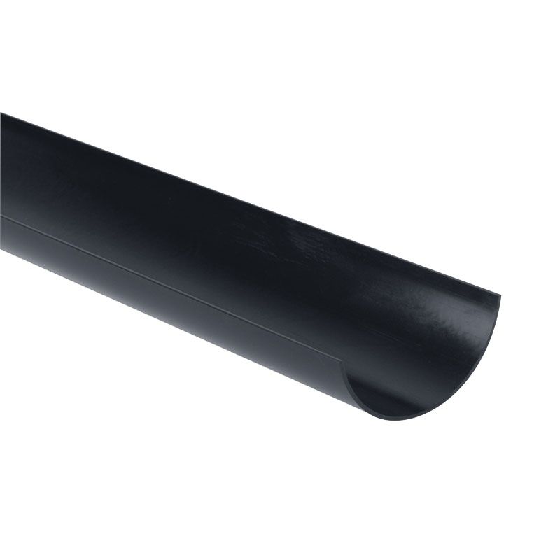 Product image for Brett Martin Plastic Guttering Half Round Style 4m Length 112mm - Anthracite Grey