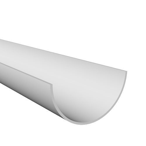 Product image for Freeflow 112mm Half Round Style Plastic Guttering 4m Length - White