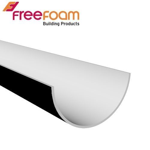 Product image for Freeflow 112mm Half Round Style Plastic Guttering 4m Length - Black