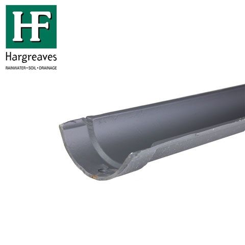 Product image for Cast Iron Half Round Beaded Guttering Length 1.8m -125mm Primed Finish