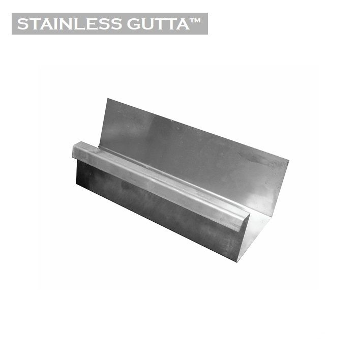 Product image for Metal Gutta Stainless Steel 90mm Box Gutter - 2.4m