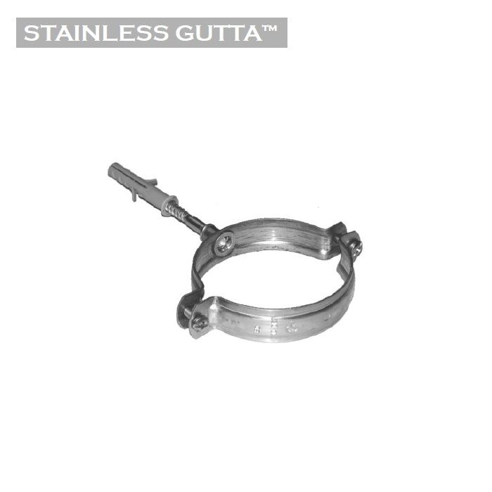 Product image for Metal Gutta Stainless Steel Round 80mm Downpipe Clip