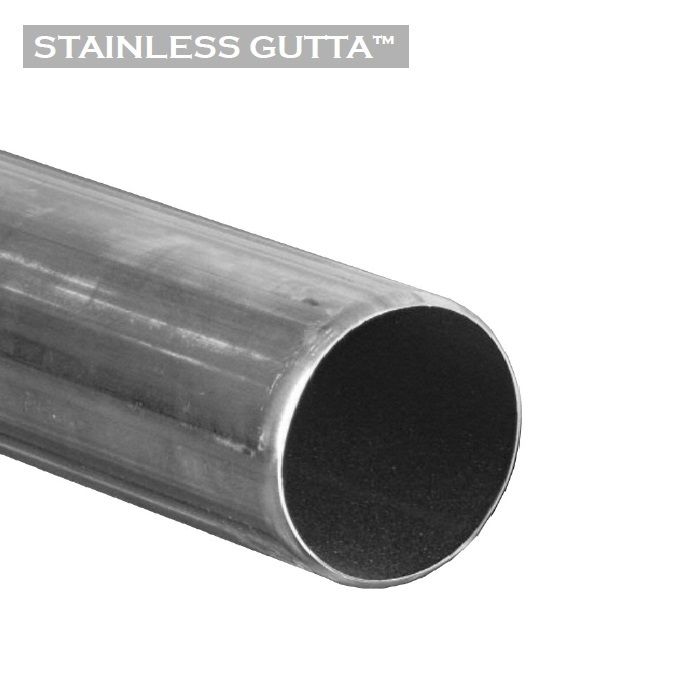 Product image for Metal Gutta Stainless Steel Round 80mm Downpipe - 2.4m