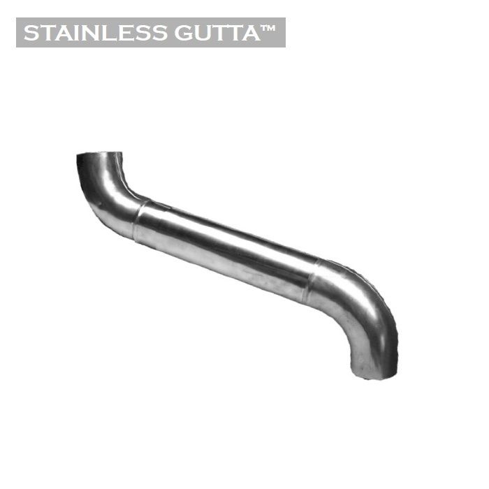 Product image for Metal Gutta Stainless Steel Round 80mm Downpipe Swan Neck