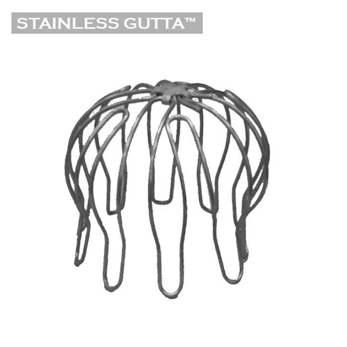 Product image for Metal Gutta Stainless Steel Downpipe Leafguard - 80-100mm