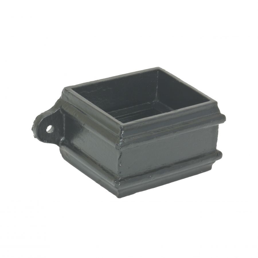 Product image for Hargreaves Cast Iron Retangular Eared Socket Downpipe Primed - 100mm x 75mm