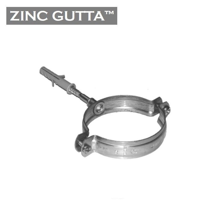 Image of Metal Gutta Zinc Round 80mm Downpipe Clip