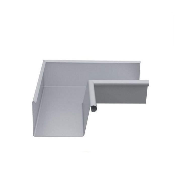 Product image for Lindab Magestic 140mm Rectangular Galvanised Steel 90dg Internal Gutter Corner
