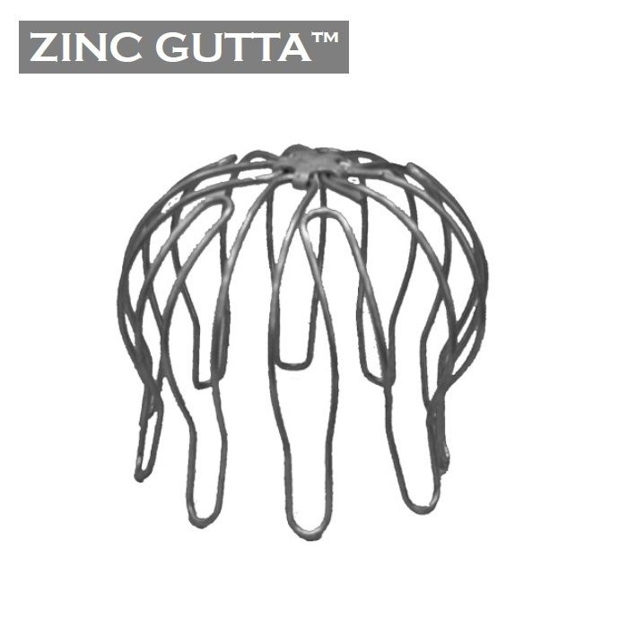 Product image for Metal Gutta Zinc Downpipe Leafguard - 80-100mm