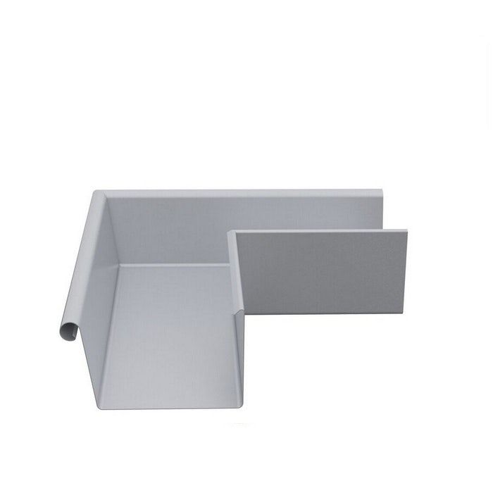 Product image for Lindab Magestic 140mm Rectangular Galvanised Steel 90dg External Gutter Corner