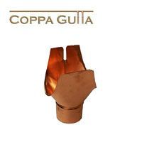 Product image for Metal Gutta Copper 125mm Half Round Gutter Swiss Outlet - 80mm