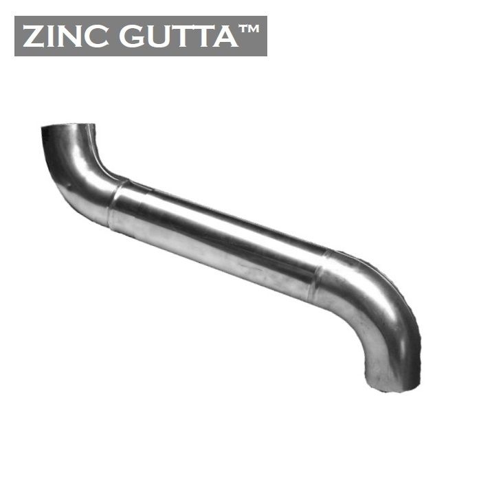 Product image for Metal Zinc Round 80mm Downpipe Swan Neck