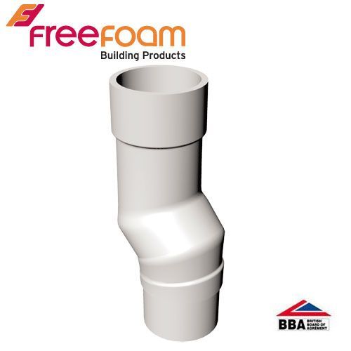 Image of Freeflow Round Plastic Downpipe Mini Offset White