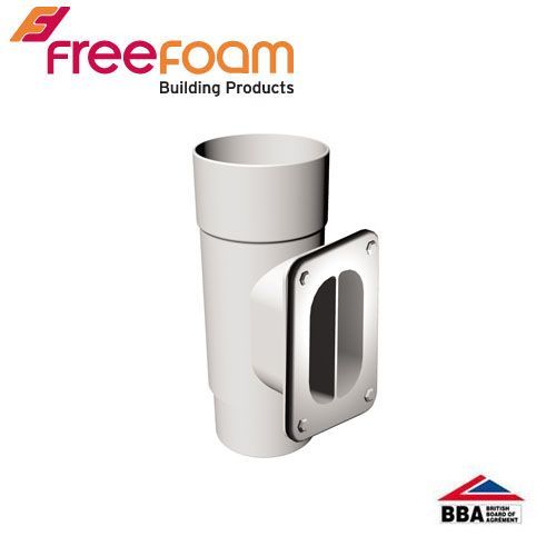 Image of Freeflow Round Plastic Downpipe Access Pipe White