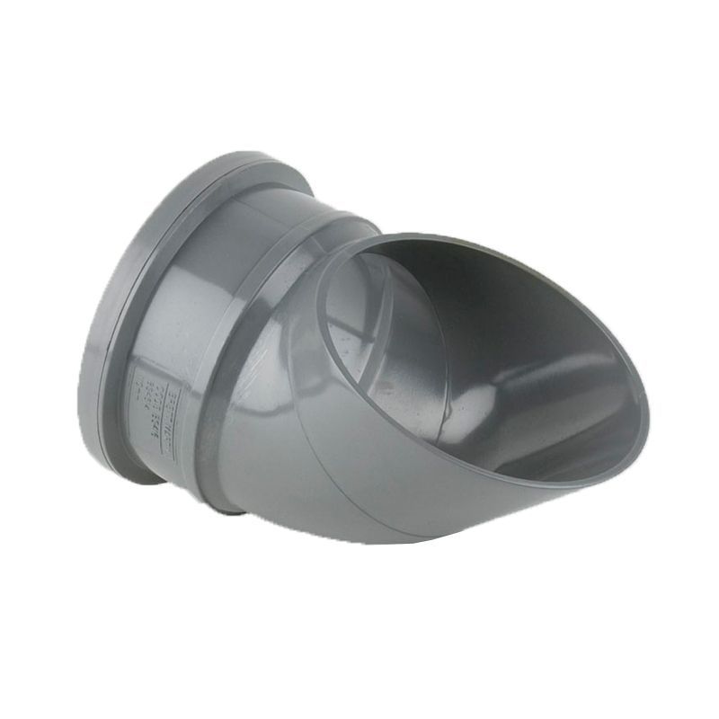 Image of Brett Martin Plastic Guttering Industrial Downpipe Shoe 112.5dg 110mm - Grey