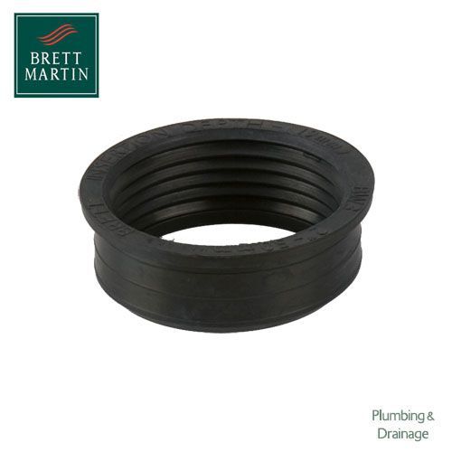 Product image for Cascade Cast Iron Style 2 Inch / 50mm Rubber Waste Adaptor (Black)