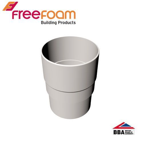 Product image for Freeflow Round Plastic Downpipe Pipe Socket White