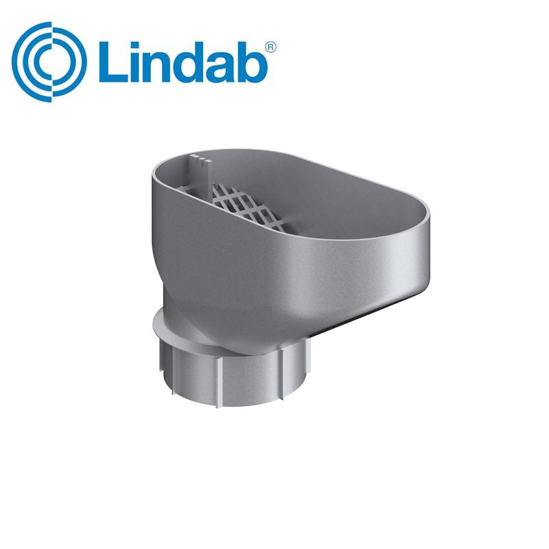 Product image for Lindab 100mm HD Polythene Downpipe Drain Trap - Silver