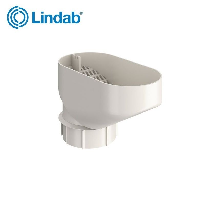 Product image for Lindab 100mm HD Polythene Downpipe Drain Trap - White