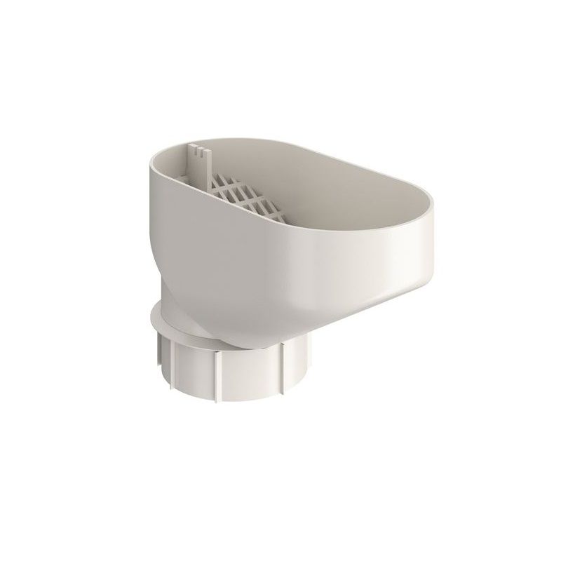 Product image for Lindab 100mm HD Polythene Downpipe Drain Trap - White